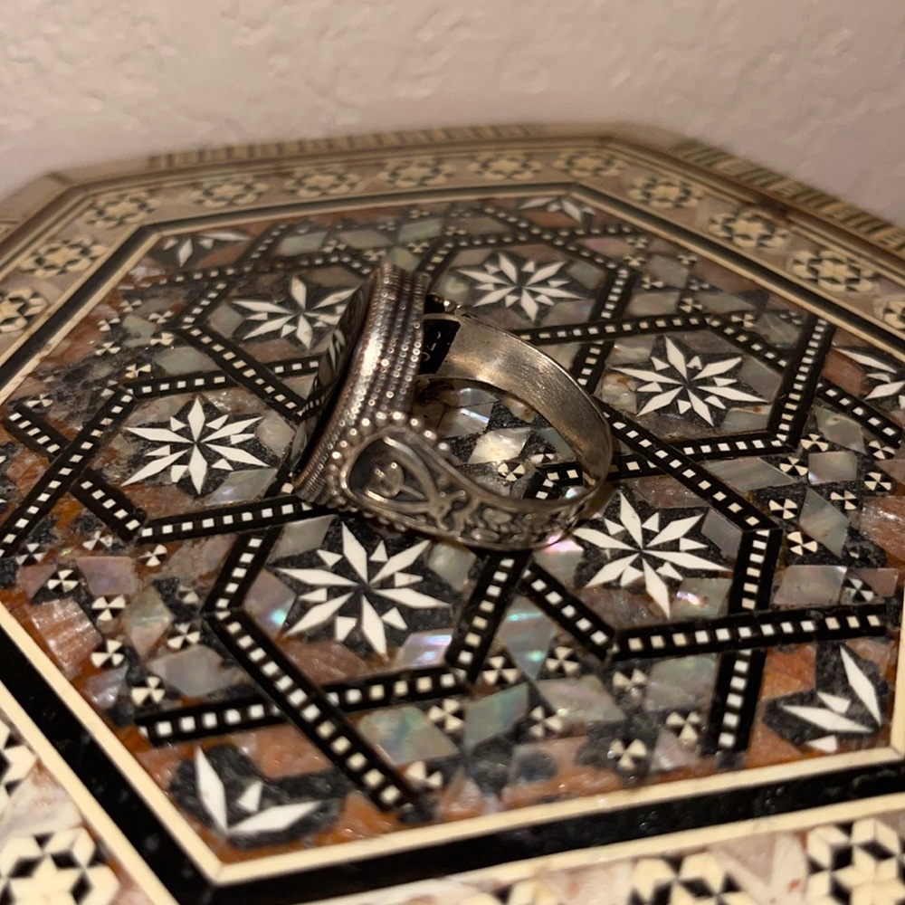 Middle Eastern Intaglio Silver Ring With Arabic I… - image 4